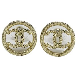Chanel Champagne Gold Stecker-Ohrringe Golden