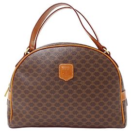 Céline Celine Brown PVC Handbag Brown