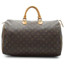 Louis Vuitton Monogram Speedy 40 Braun Canvas Leder Braun