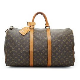 Louis Vuitton Vintage Monogram Keepall 50 Marrone