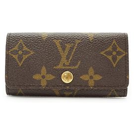 Louis Vuitton Portallaves Monogram Multicles 4 filas Castaño