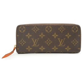 Louis Vuitton Monogram Portefeuille Clemence Piment Long Wallet Braun Orange