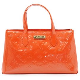 Louis Vuitton Monogram Vernis Wilshire PM Orange Sunset Rot