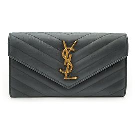 Yves Saint Laurent YSL Cassandra Matelassé Langbeutel Schwarz