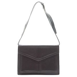 Yves Saint Laurent Bolsa de ombro vintage com detalhe vazado Marrom Preto