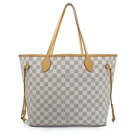 Louis Vuitton Damier Azur Neverfull MM Marron Blanc Beige