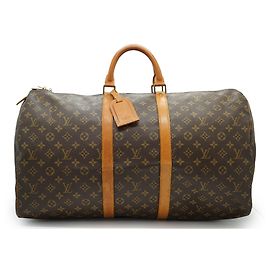 Louis Vuitton Vintage Monogram Keepall 55 Braun