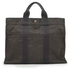 Hermès Herline Tote MM Gris en tissu Gris