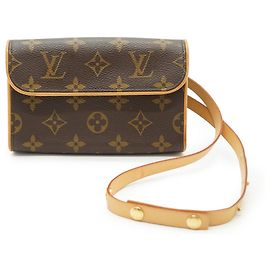 Louis Vuitton Monogram Pochette Florentine Marrom Bege