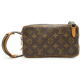 Louis Vuitton Monogram Pochette Marly Bandouliere Castaño