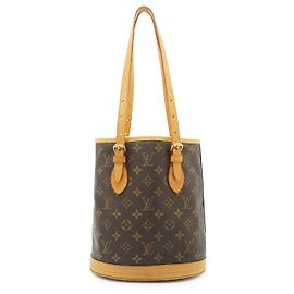 Louis Vuitton Monogram Marais Bucket PM Braun Beige