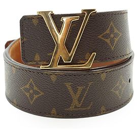 Louis Vuitton Cinto Monogram LV Initiales 85/34 Marrom