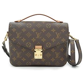 Louis Vuitton Monogram Pochette Metis MM Braun