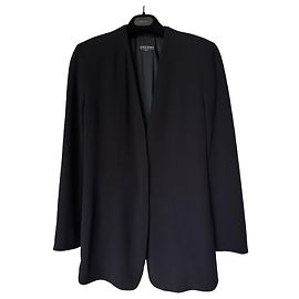 Conjunto de Casaco e Saia em Lã Preto Giorgio Armani Preto