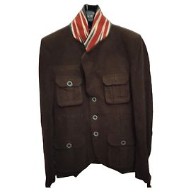 Autre Marque Veste en laine The Royal Richardson marron col châle Marron