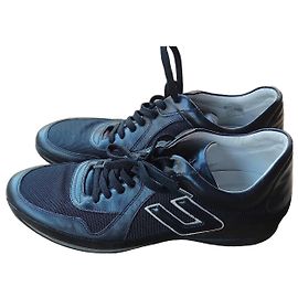 Baskets Cesare Paciotti en cuir et nylon noir Noir