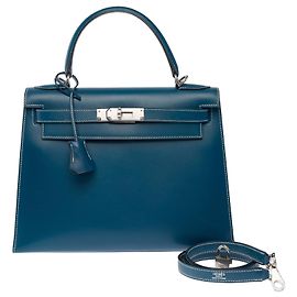 Hermès Borsa HERMES Kelly 28 in Pelle Blu - 103999 Blu