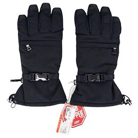 Prada 2000s ‘Techno’ Wind Stopper Skihandschuhe mit Schnalle Schwarz