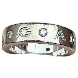 Bulgari Bvlgari B.zero1 Diamond Ring in 18k White Gold Silvery