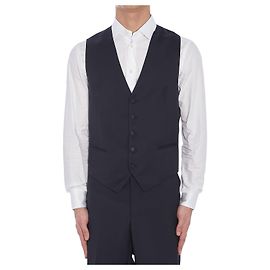 Tagliatore Dark blue virgin wool vest Blue