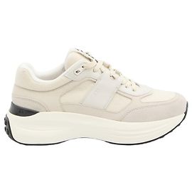 Tod's Sneaker aus Leder und Stoff Weiß