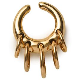 Ear cuff Panconesi Círculo Perforado Dorado Dorado