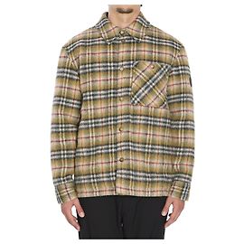 Sobrecamisa acolchada Burberry Check de lana beige Beige