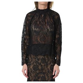 Blusa in pizzo nera Self Portrait Nero