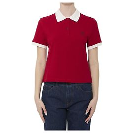 Versace Polo in piqué di cotone Rosso