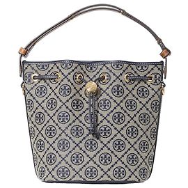 Tory Burch Sac seau T Monogram Bleu