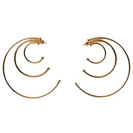 Panconesi Pierced Solar Hoops earrings large Golden