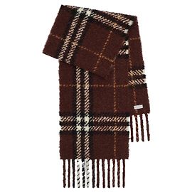 Burberry Brown Check bouclé scarf Brown