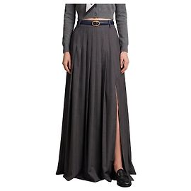 Sutton New York Jupe maxi plissée anthracite Gris