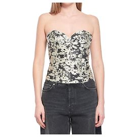 Stella Mc Cartney Stella McCartney Floral Bustier Top Silk Cotton Blend Multiple colors