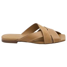 Tod's Mules en cuir lisse et daim Marron
