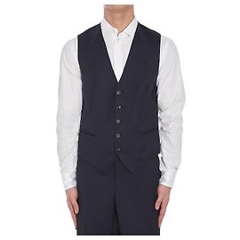 Tagliatore Weste aus blauer Wolle Blau