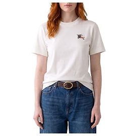 Burberry T-shirt de algodão Knight Check Branco