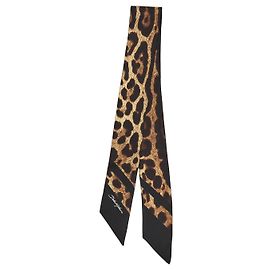 Dolce & Gabbana Leopard-print silk twill bandeau Brown