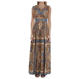 Zimmermann Mahon Maxi-Kleid mit tailliertem Schnitt Blau