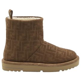 Fendi FF After-Ski-Stiefeletten aus braunem Wildleder Braun