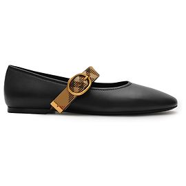 Ballerines Burberry Robin en cuir noir Noir