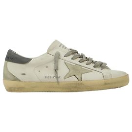 Baskets Super Star Golden Goose en cuir blanc Blanc