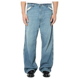 Jeans larges en coton bleu Maison Martin Margiela Bleu
