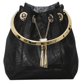 Jimmy Choo Black mesh Bon Bon bag Black