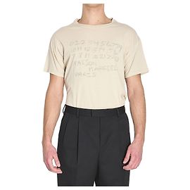 Maison Martin Margiela T-Shirt aus numeric Baumwolle Beige