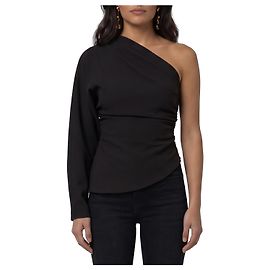 Federica Tosi One-shoulder cady blouse Black