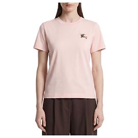 Burberry Camiseta de algodón Knight Check Rosa