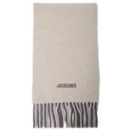 Jacquemus Moisson Schal Grau Alpaka Polyamid Grau