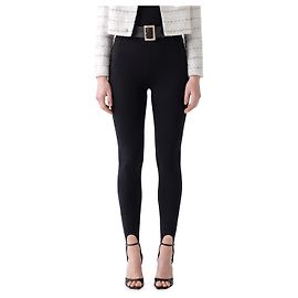 Self portrait Black knit stirrup leggins Black