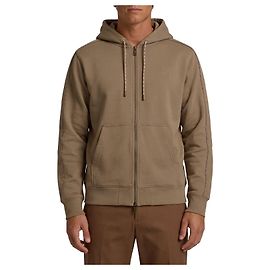 Burberry Sweat à capuche zippé Finch en coton marron Marron